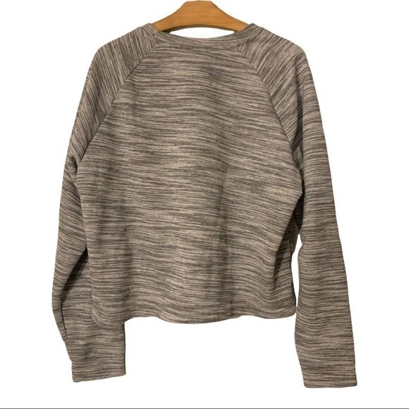 Adidas Heather Gray Black French Terry Sweatshirt - Picture 2 of 5